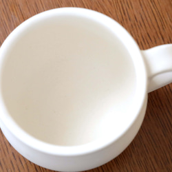 白マット釉のほっこり丸いマグカップ ＊ １ 12枚目の画像