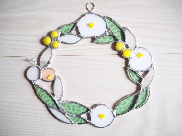 ＜galasha>ーステンドグラスのリース作りキット&お道具セット 2枚目の画像