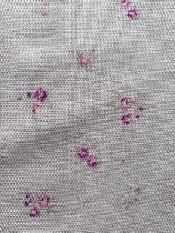 コットン100% 薄紫✖️ピンク小花　 4枚目の画像