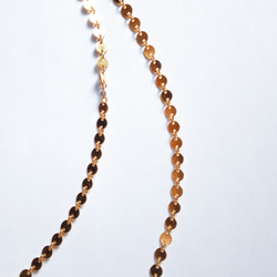 宝石質 ローズクォーツ (天然水晶) × 14kgf の ネックレス　40cm　骨格ストレート 10枚目の画像