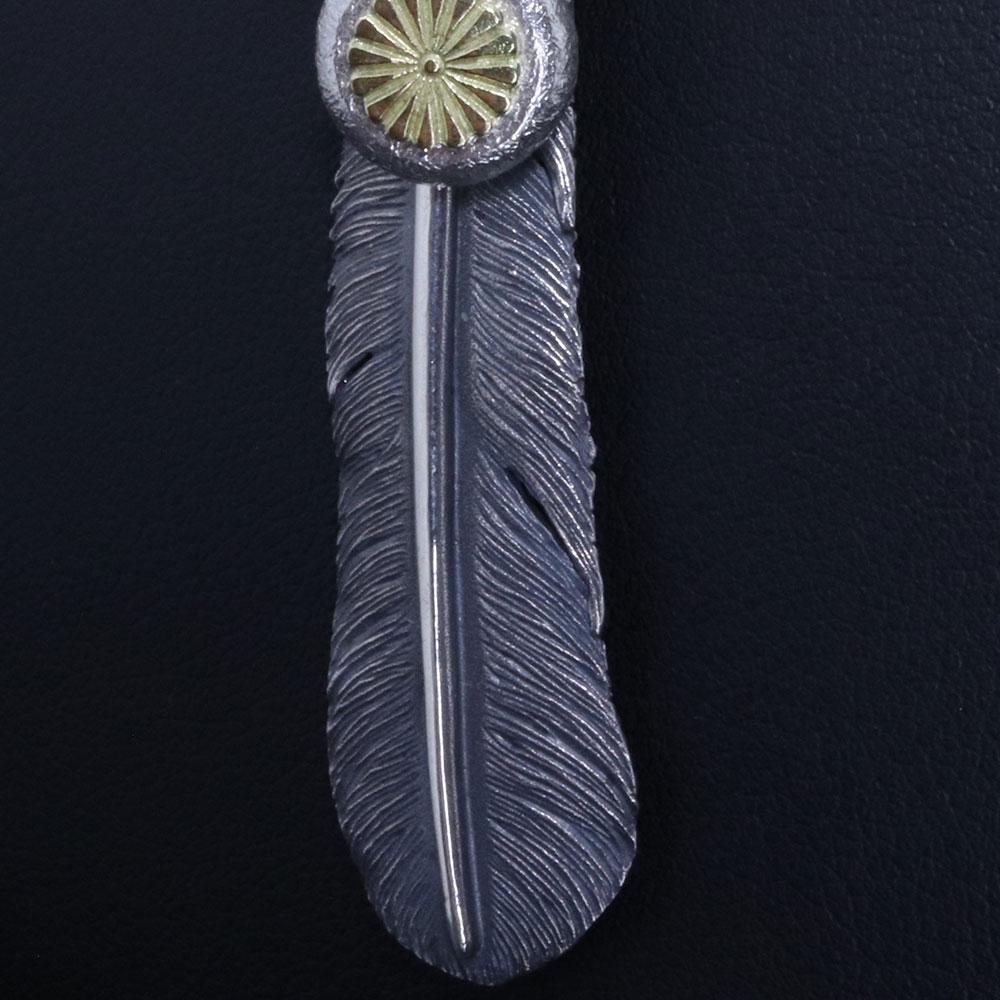 ネックレス メンズ : 火龍 岩石玉 菊紋 フェザー ペンダント シンプル ブランド 和柄