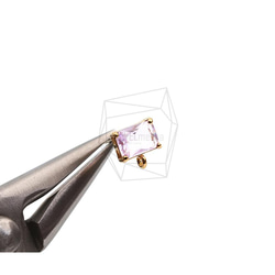 ERG-2023-G [2 件] 方形玻璃耳環，方形玻璃耳釘 第4張的照片