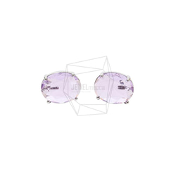 ERG-2029-R [2 件] 圓形玻璃耳環，圓形玻璃耳釘 第1張的照片