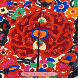 ミァオ族手作りのアンティーク刺繍付きスプリングコート 上品でユニーク 一点物 スタイリッシュな オリエンタル#101 7枚目の画像