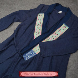 ミァオ族手作りのアンティーク刺繍付きスプリングコート 上品でユニーク 一点物 スタイリッシュな オリエンタル#103 6枚目の画像