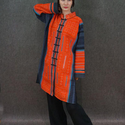 ミァオ族手作りのアンティーク刺繍付きスプリングコート 上品でユニーク 一点物 スタイリッシュな オリエンタル#105 3枚目の画像
