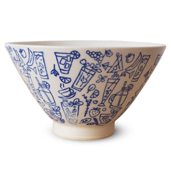 波佐見焼 茶碗 3個セット 11cm 日本製 ダリア パープル イエロー