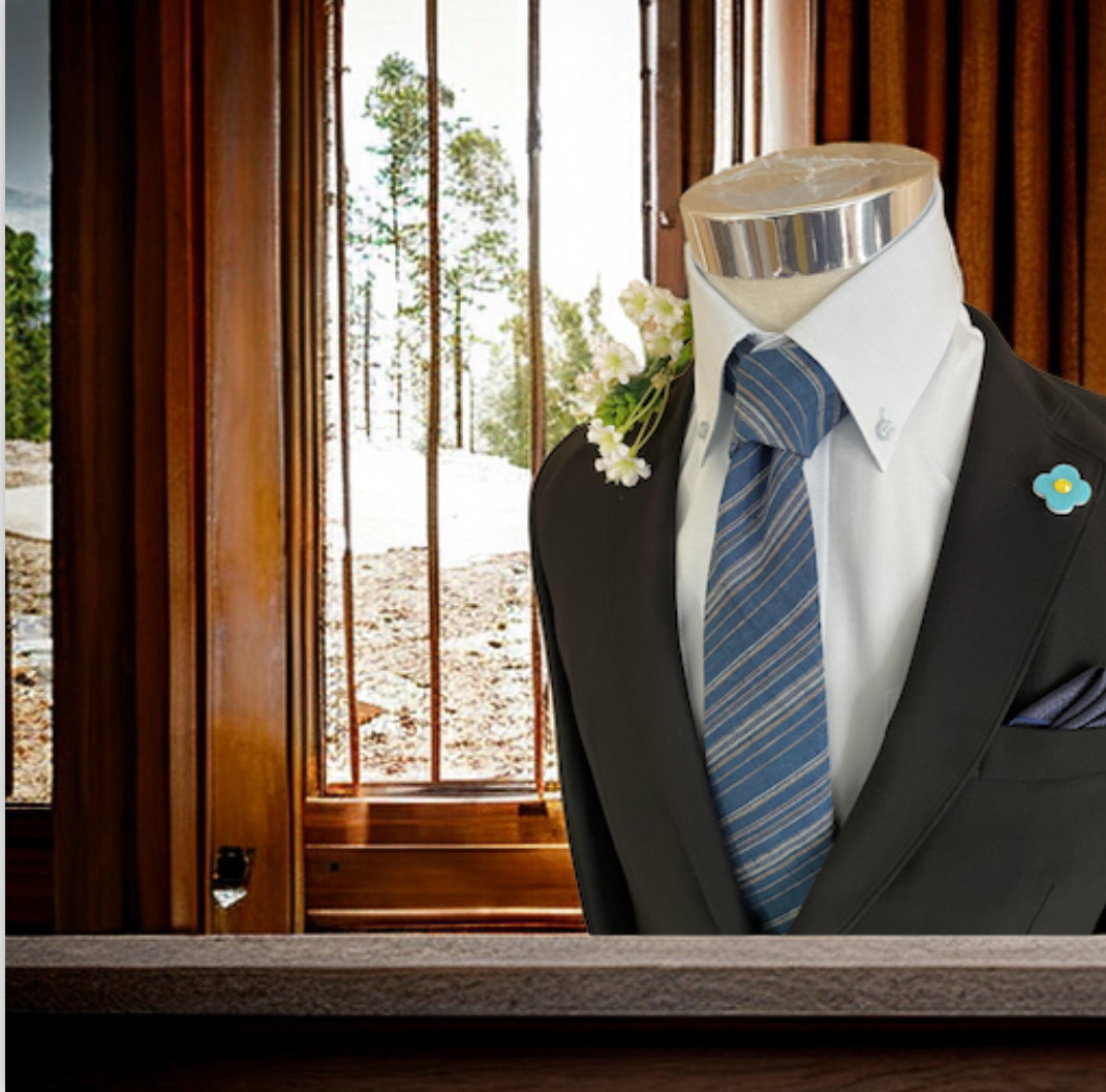 四百年の伝統会津木綿ネクタイ　会津の里