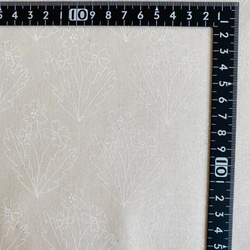 コットン100% 生成り✖️白線花柄 4枚目の画像
