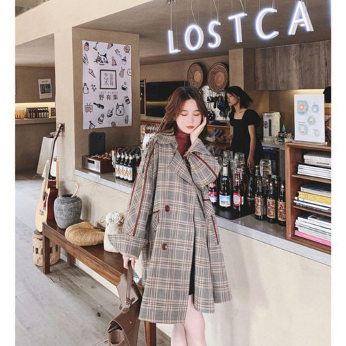 EPOCA チェック柄トレンチコート ブラウン レディス EPOCA チェック柄