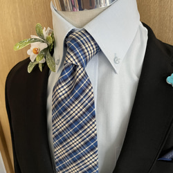 カジュアル播州織ネクタイ　清潔感のあるイメージです。 3枚目の画像