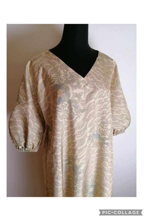 着物リメイク　ワンピース　ハンドメイド 