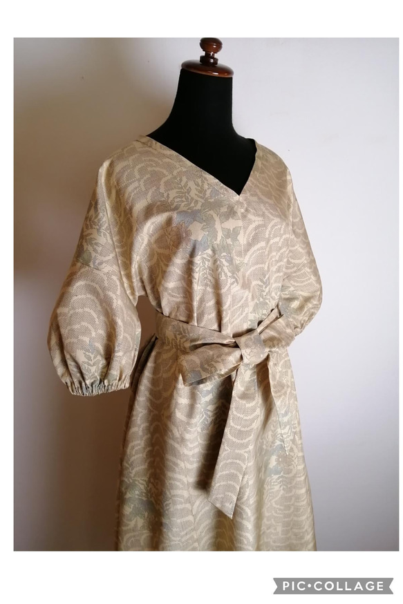 着物リメイク　ワンピース　ハンドメイド 