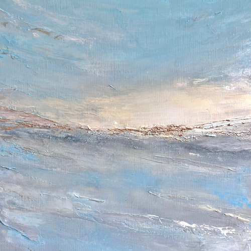 油絵（空と大地）Ｐ10 油絵（空と大地）P10 油絵 油彩 油彩画 絵 絵画 【青い大地