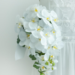 ブートニア・ヘアピック付き】夏色のあさがおブーケ 造花 アーティ