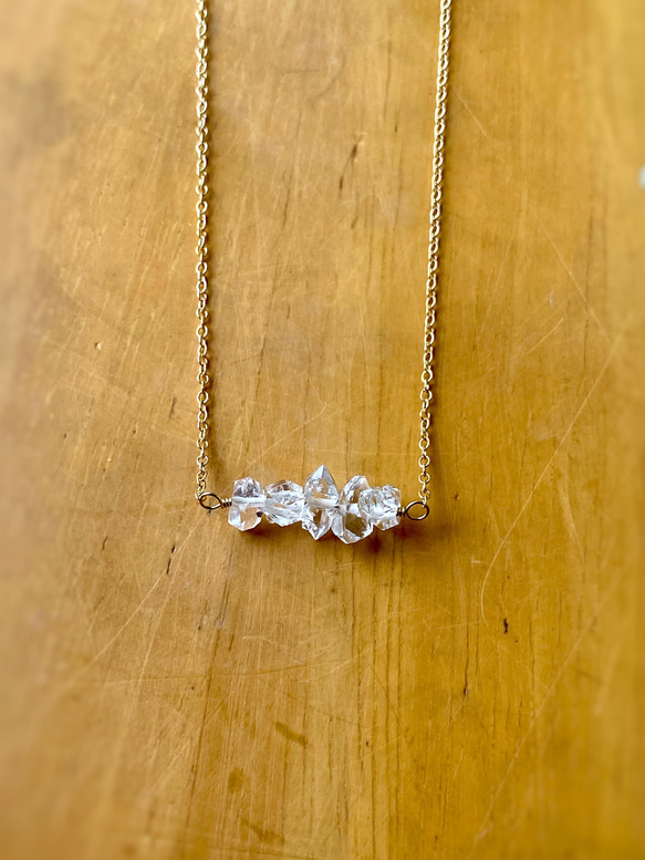 14kgf  NYハーキマーダイヤモンドのネックレス Dream Crystal 8枚目の画像