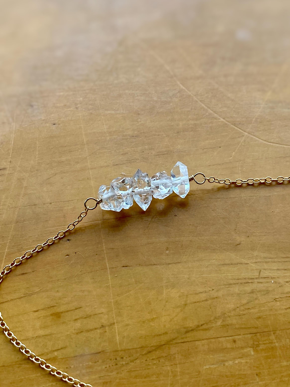 14kgf  NYハーキマーダイヤモンドのネックレス Dream Crystal 9枚目の画像