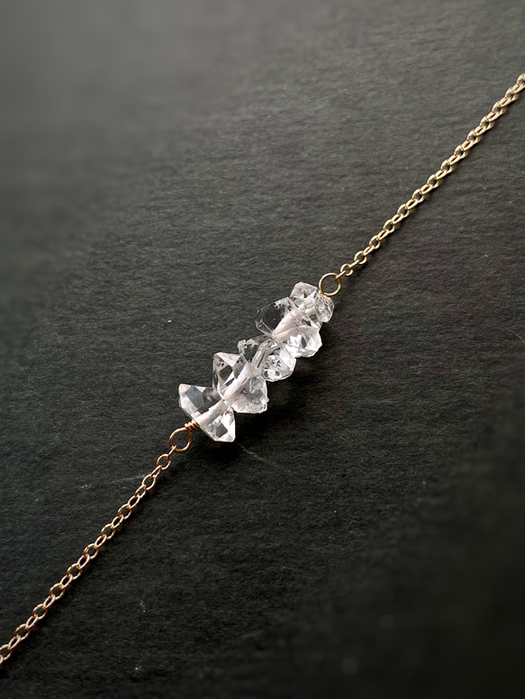 14kgf  NYハーキマーダイヤモンドのネックレス Dream Crystal 10枚目の画像