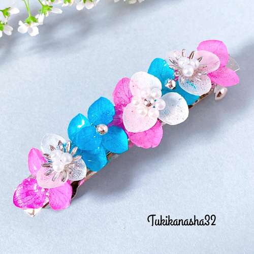紫陽花のバレッタ 紫陽花のバレッタ（紫） バレッタ 8gatu 通販 5766387｜Creema