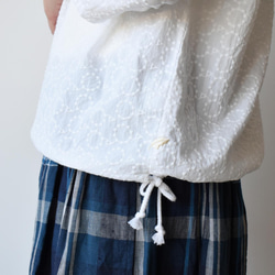 綿ローン刺繍プルオーバーシャツ〔SOL032S〕 3枚目の画像