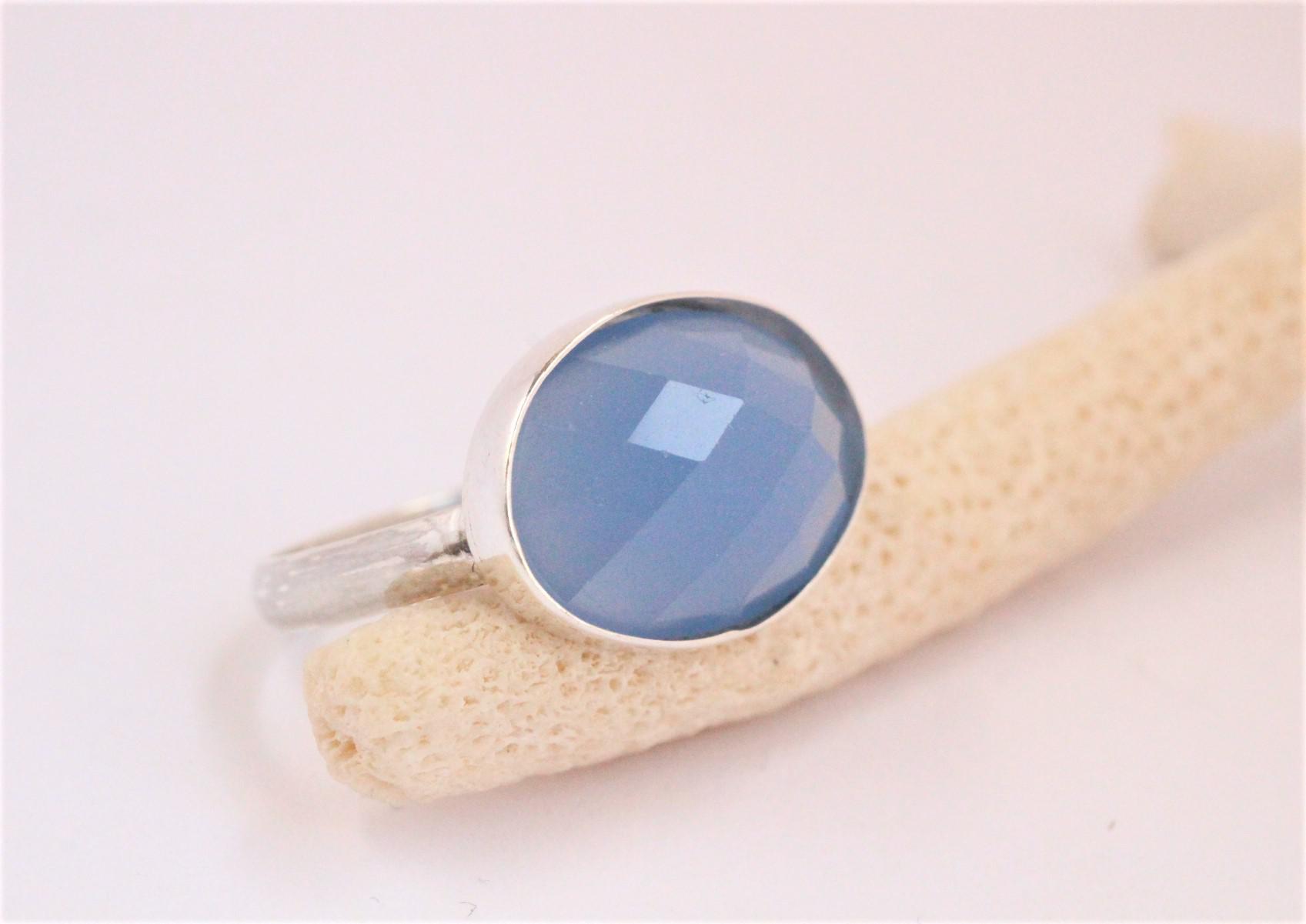 くすみブルー　Silver　Ring