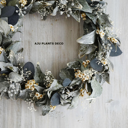 Gray Green Wreath  26cm 3枚目の画像