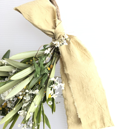 ドライフラワーオリーブリース リース Rest garden 通販