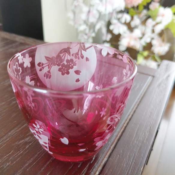 [和グラス] 桜扇おちょこ 6枚目の画像