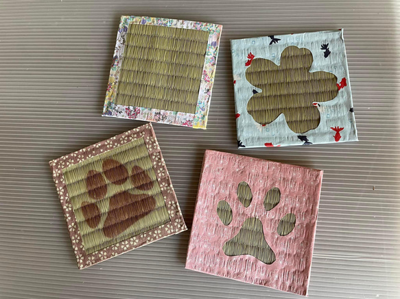 畳コースター製作用　ミニゴザ　4枚組 4枚目の画像