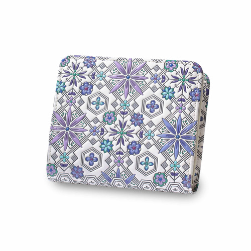 浅草文庫 牛革友禅染 二つ折りファスナー財布 小銭が取り出し