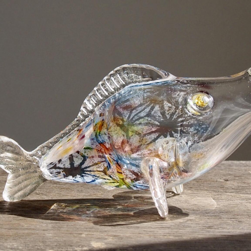 送料無料】ガラスのこいのぼり【麻の葉】coloful 五月人形・こいのぼり