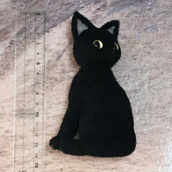 羊毛フェルト　黒猫 8枚目の画像