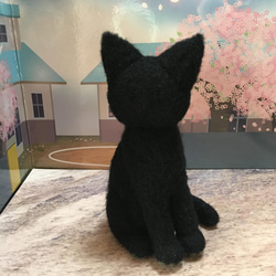 羊毛フェルト　黒猫 4枚目の画像