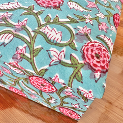 Blue Botanical Cartonnage Accessory Box (L size) Pink tassel 第4張的照片