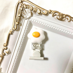 送料無料】服に穴が開かない名札クリップ ぽんぽんさくらんぼ レッド②