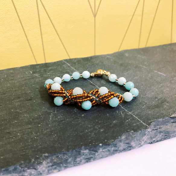 (HK$300)Twisted Magnesite Bracelet 第3張的照片