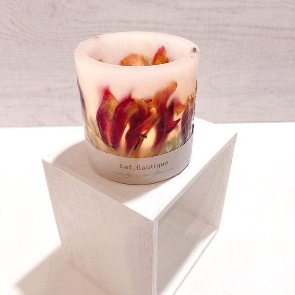 Botanical flower candle(チューリップ) ティーライトキャンドル付き 全品送料無料 5枚目の画像