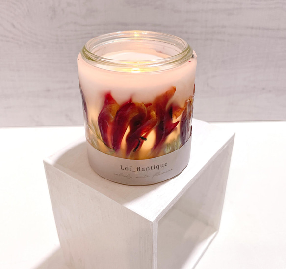 Botanical flower candle(チューリップ) ティーライトキャンドル付き 全品送料無料 6枚目の画像