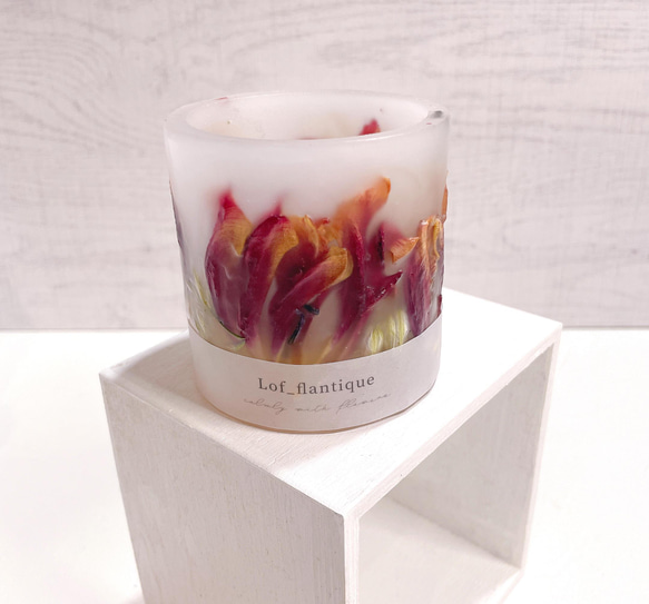 Botanical flower candle(チューリップ) ティーライトキャンドル付き 全品送料無料 2枚目の画像