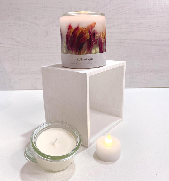 Botanical flower candle(チューリップ) ティーライトキャンドル付き 全品送料無料 3枚目の画像