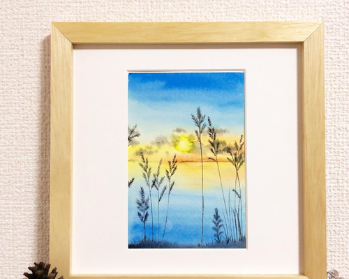 水彩画 風景画　夕陽2(原画) 期間限定」のおすすめ人気ランキング 水彩画 風景画 夕陽2(原画