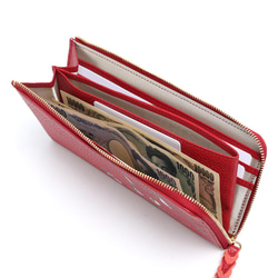 L字長財布   猫のお散歩 8枚目の画像