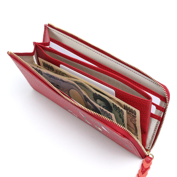 L字長財布   猫のお散歩 8枚目の画像