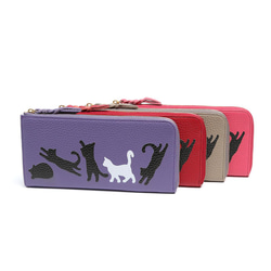 L字長財布   猫のお散歩 10枚目の画像