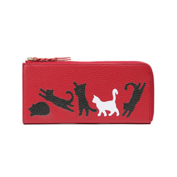 L字長財布   猫のお散歩 5枚目の画像