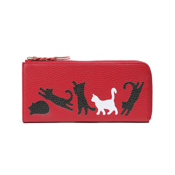 L字長財布   猫のお散歩 5枚目の画像