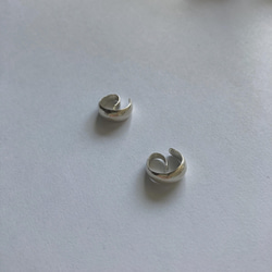 nonoji earring【silver925】　シンプル　華奢　シルバー　シルバー925 イヤリング　イヤーカフ 3枚目の画像