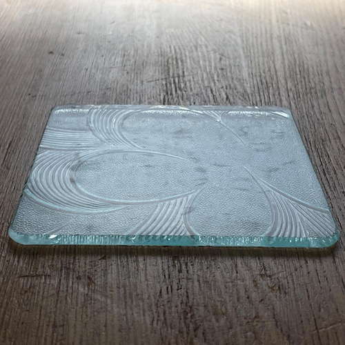 4mm らんまん ガラスコースター 昭和レトロガラス アンティーク 型