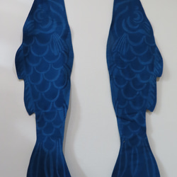 藍染め　青 鯉のぼり　手染め　端午の節句　子供の日　 3枚目の画像