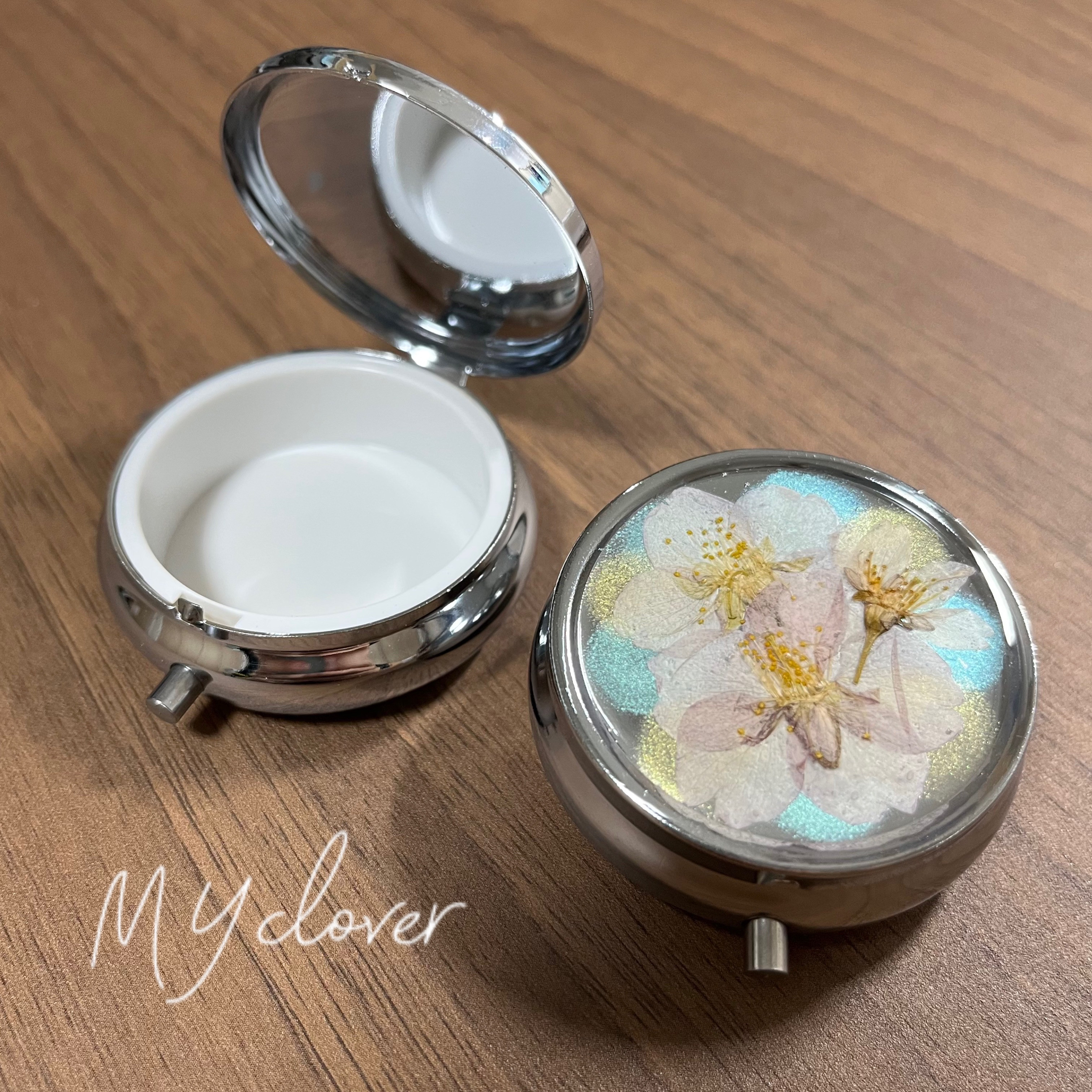 押し花灰皿・ハンドメイド 非凡な